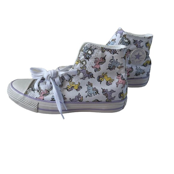 Converse Unicorn Chuck Taylor All Star Hi Top Sneakers Kid Size 4 - Picture 6 of 8